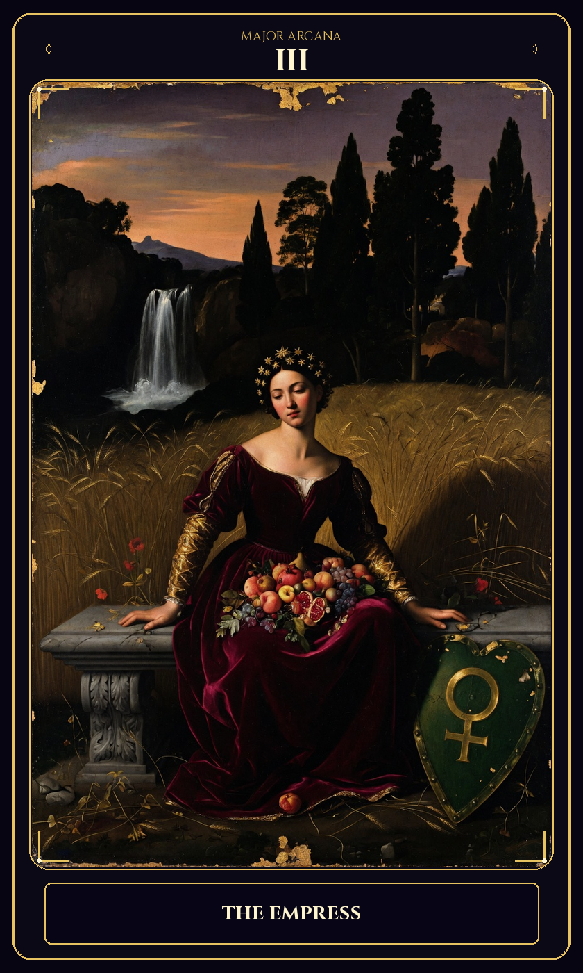 The Empress tarot card — Javane number 3 in the Flawless Gem deck