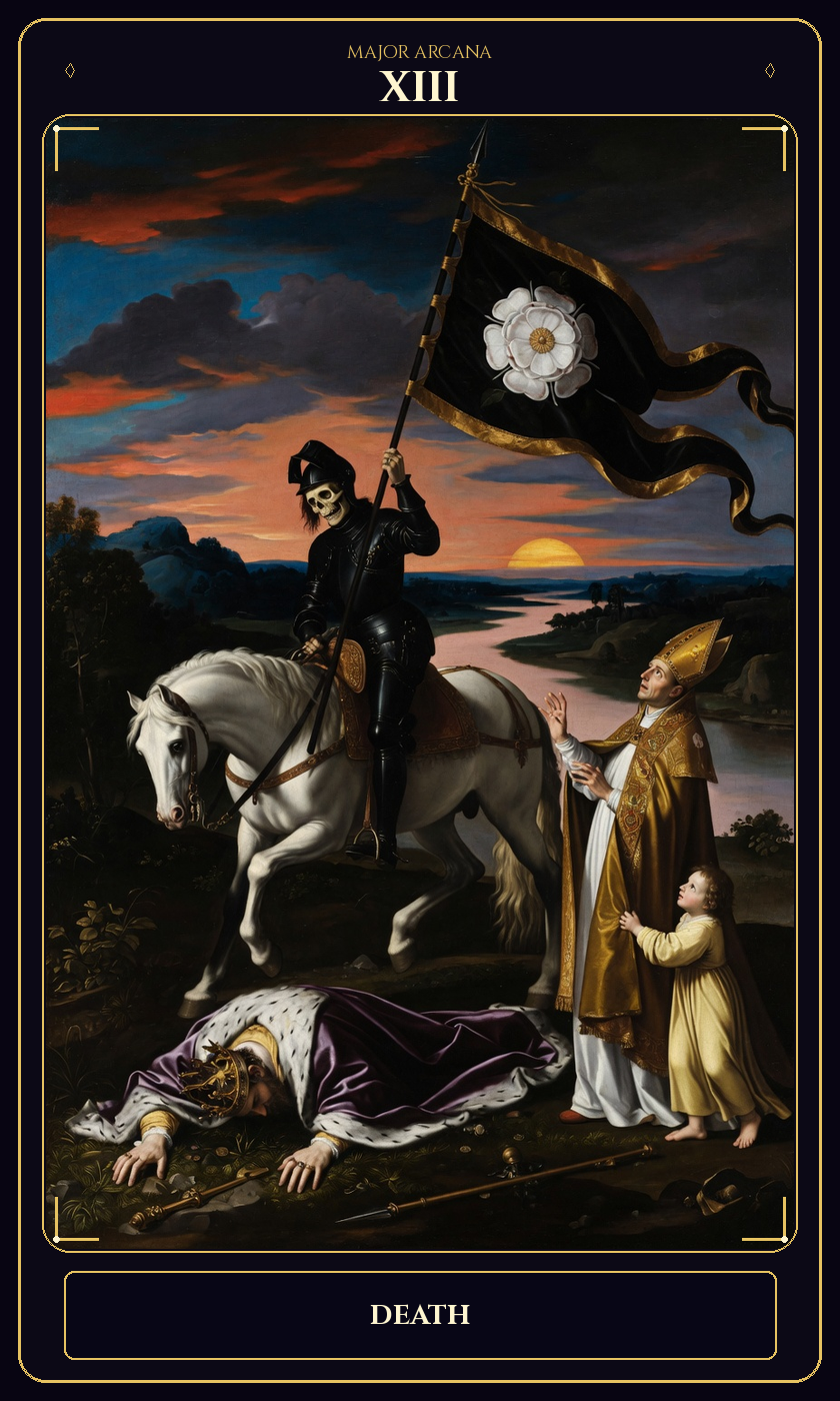 Death tarot card — Javane number 13 in the Flawless Gem deck